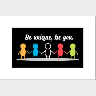 'Be Unique, Be You' Autism Awareness Shirt Posters and Art